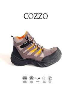 COZZO FORTE | Sepatu Safety Pria Boots Tali Ujung Besi Original Kerja Proyek Tambang Outdoor