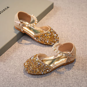 Princess Style Crystal Sandals for Girls Childrens Dance Shoes Head Covering Summer New Arrival Kids Shoes Princess Shoe