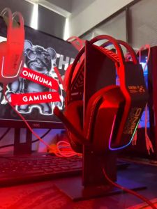 Onikuma X13 Wired Headphones with RGB Colorful Lighting Music Headset with 120° Rotat Mic Gamer Earphone for PC Computer Laptop
