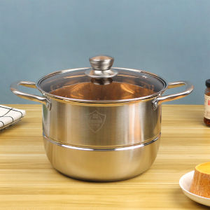 เตาอบอเนกประสงค์แบบหนา 2 ชั้น ทำจากเหล็กสแตนเลสเกรดอาหาร ขนาดใหญ่ สำหรับอบขนมปัง อบปลา ต้มต้ม ใช้กับแก๊สและเตาไฟฟ้า