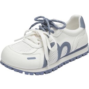 Agsdon | Thick Sole White Athletic Shoes