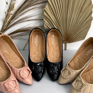 JIEHUA - Olivia Flat Shoes Wanita Best Seller Anti Slip Empuk Elegan DHL 34