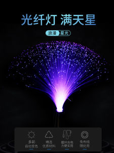 Bedroom Bedside Romantic Starry Sky Decorative Table Lamp Nine Color Color Changing Optical Fiber Lamp Starry Sky Ins Young Adult Modern Minimalist