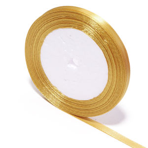 Gold Satin Ribbon 25yards 6mm - 50mm Sash Gift Wrap Bow Handmade DIY Craft Christmas Wedding Birthday Party Decoration