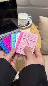 Soft Silicone Suction Cup Grip Stand for Phone Selfie Video Solid Backed Adhesive Suction Cup Holder Non-slip Wall Mount Bracket