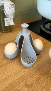 4/6 Holes Silicone Egg Boiler Rack Freestanding Egg Boiler Household Steamed Egg Tray Cooker Kitchen Portable Storage Gadget