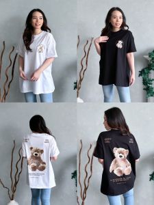 Kaos Oversized Lengan Pendek Wanita Ukuran Jumbo XXXL Bahan Katun