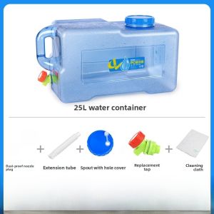 Food Grade PC Water Bucket Outdoor Camping Portable Tea Brewing Storage Barrel Self Driving Travel Utility Bucket