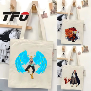 TFO Tote Bag One Piece the Straw Hat Pirates Monkey D. Luffy Versatile Ideal for College School