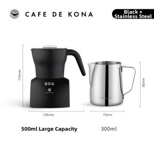 CAFEDE KONA | Electric Automatic Milk Frother Hot & Cold For Home And Commercial Use