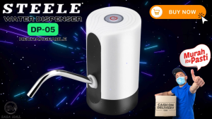 STEELE Pompa Air Minum Galon DP-05 Water Pump DIspenser Elektrik DC Stainless Steel Rechargeable Mellius Store COD
