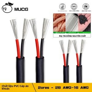 2 Pin Đỏ Đen Đồng Mạ Thiếc Dây Áo Cáp PVC Cách Nhiệt DC 5V 9V 12V Dây Nguồn 2C Cáp Điện Tử Cho Đèn LED Chiếu Sáng