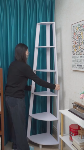Solid Wood Corner rack Corner Shelf Flower Stand Bookshelf Storage Rack Organizer