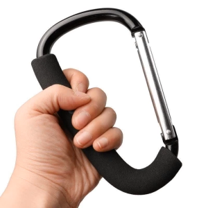 SUERTE Large Carabiner Stroller Hooks D Ring Spring Snap Keychain Clip Shopping Bags Carrying Handle