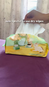 Disposable Embossed Baby Dry Wipes Facial Wipes