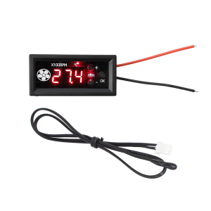 4-Wire PWM Fan Speed Controller 12V 3A Digital Display Temperature RPM Controller for PC Case Computer Cooling Fan with Probe