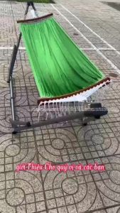 [Sỉ] 02 cái Võng lưới cán gỗ 2 lớp giá rẻ 120x 230cm dây trắng sợi to nhiều màu. Bảo hành 1 năm