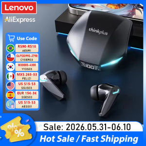 Lenovo | Choice Lenovo XT53 Earphone Wireless Bluetooth 5.4 Headphones Low Latency Gaming Headset Noise Reduction LED Display Earbuds New