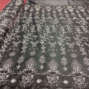 Kain Tille Two tone Sulam/kain kebaya Niki terbaru