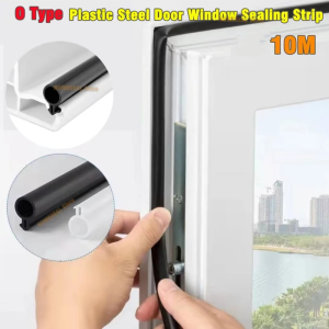 5/10M Plastic Steel Door Window Sealing Strip O-Shaped Rubber Kerf Weather Stripping Card Slot Seals Hollow Bulb Barb Tubular