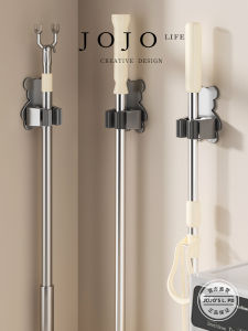 Bathroom Sticker Hook Mop Holder Sweep Storage Wall Mounted No Drilling Needed Household Cleaning Tool Organizer Stick on