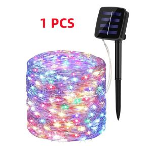 LED Solar String Lights 7M/12M/22M/32M Fairy Lights Garland Outdoor Waterproof Garden Christmas Wedding Party Home Decor Lights