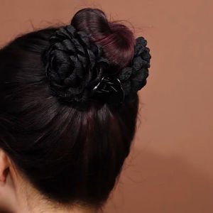 Fashionable Large Hair Clip Womens Tea Rose Bun Hair Accessory Stylish Trendy Hairpin Elegant Hair Jewelry Hair Accessories