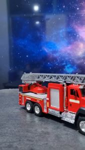 Mainan Anak Diecast Miniatur Truck Truk Pemadam Kebakaran Konstruksi Fire Rescue Construction Pullback Buka Pintu Max Metal Skala 1:50 Car Toys