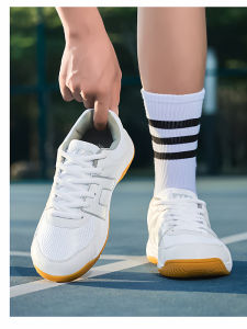 Badminton Shoes Professional Shock Absorption Table Tennis Shoes Wear-Resistant Tennis Training Shoes Breathable Cow Tendon Sole Anti-Slip Wear-Resistant