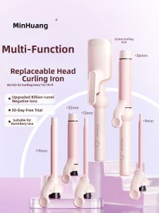 MinHuang | Dụng Cụ Uốn Tóc Sóng Lớn Bằng Tay Ions Âm