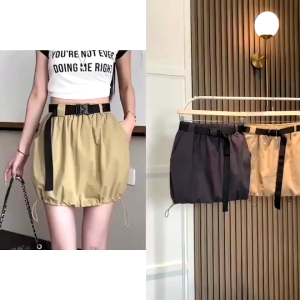 IMPORT REALPIC (R25390) Mini Cargo Skirt With Buckle Belt / Rok Mini Cargo Dengan Belt Tali Pinggang