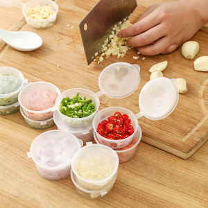 EELHOE | 50Pcs 25ML Plastic Takeaway Sauce Cup Containers Food Box With Hinged Lids Pigment Paint Box Palette Disposable Box