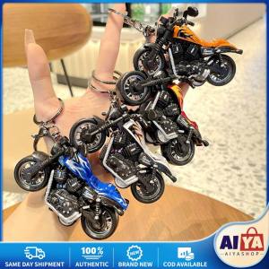 Mini Harley Pull Back Car Creative Keychain Motorcycle Key Chain Bag Cool Toy Model Pendant