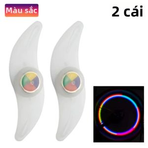 Đèn LED Nhiều Màu Sắc Gắn Nan Hoa Xe Đạp Chống Nước Đèn Cảnh Báo Nhấp Nháy Cho Lốp Xe Đạp MTB Đèn An Toàn Thông Minh Khi Đạp Xe