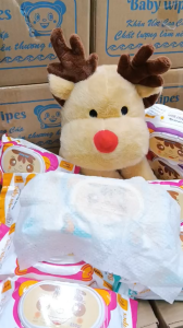 Combo 30 gói khăn giấy ướt Gấu Baby 650gr vải mịn màng dày bền tờ lớn