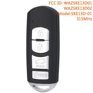 KEYECU WAZSKE13D01 WAZSKE13D02 315MHz Smart Remote Key Fob for Mazda CX-9 2016 2017 CX-5 2018 2019 ID49 Chip TKY2-67-5DY