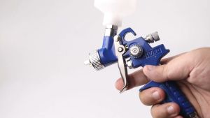 Air Spray Gun HVLP 1mm Semprot Cat Angin Mini Tabung Atas 125ml H-2000A