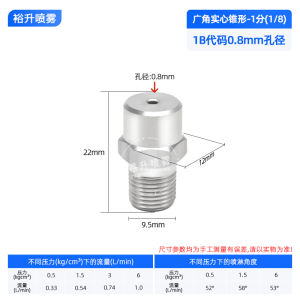 Solid Cone Spray Nozzle 304 Stainless Steel High And Low Pressure Dust Removal Cleaning Spray Nozzle Fogging Humidifying Sprinkler Head