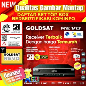 Goldsat REVO Receiver TV Digital DVBT2 STB Sertifikasi KOMINFO & SNI TV Led LCD Tabung Fitur Full HD 1080P Update Terbaru