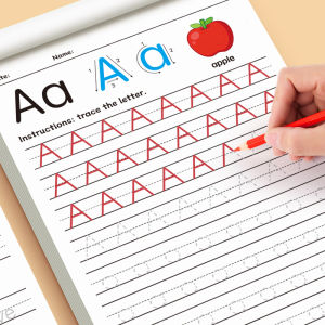 26 Alphabet Practicing Uppercase and Lowercase Letters English Coloring Book Pen Control Training Handwriting Practice Book