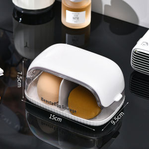 QIOEROUL | Makeup Puff Storage Box Organizer
