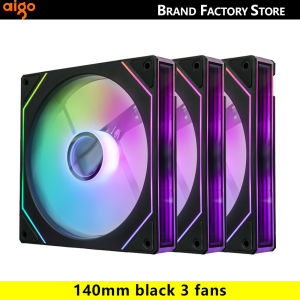 Aigo AS14 140mm Fan Argb Pc Case Ventiladores 4PIN PWM 5V-3PIN Cpu Water Cooler Gabinete Gamer Cooling Kit Fans Rgb Ventilador