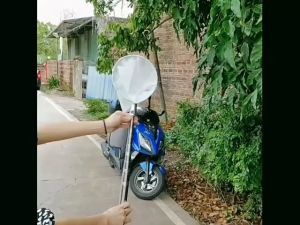 TK-13 Jaring Net Pemetik Buah Bahan Stainless Steel Bisa Dipasang ke Tongkat Teleskopik