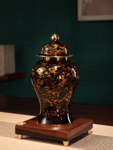 BAOTISEN | Antique Style Brass Varnish Decorative Jar