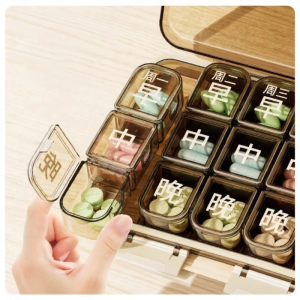 WEIKAMAYI | 7-day Reminder Pill Organizer 30 Day Capacity