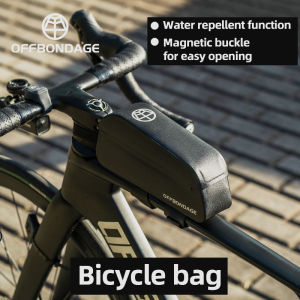 OFFBONDAGE Bicycle Bag Rainproof Cycling Top Front Tube Frame Bag Large Capacity MTB Road Bicycle Pannier Black Bike Accessories