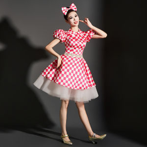 Modern Dance Outfit Womens Student Sports Meeting Opening Dance Puffy Skirt Christmas Chorus Performance Adult Show