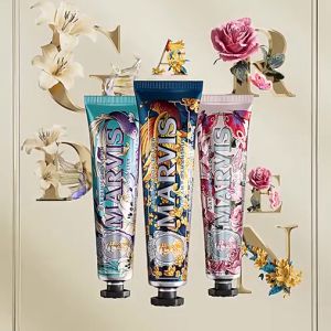 Marvis Toothpaste 85ml/75ml Fluoride Brightening Freshens Breath Italian Made Oral Care for Universal Use with Fluoride