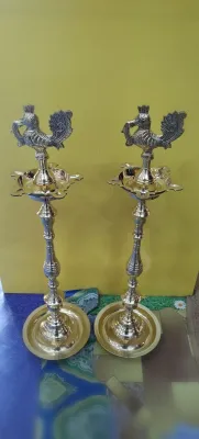 BRASS KUTTUVILAKKU 24 INCHES (2FT) 1 PAIR 💯 BEST QUALITY