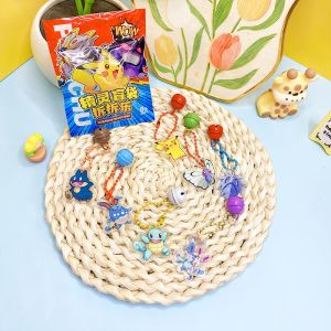 Bandai | 32Pcs/Box Pokemon Blind Bag Keychain Cartoon Elf Series Acrylic Pendant Random Style Surprise Blind Box Toy for Collection Gift